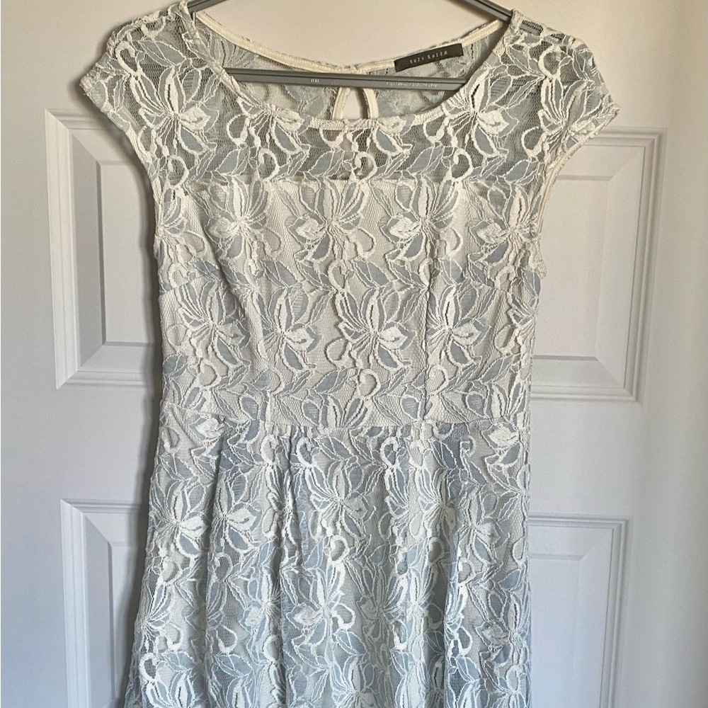 Suzy Shier Floral Lace Dress floral formal